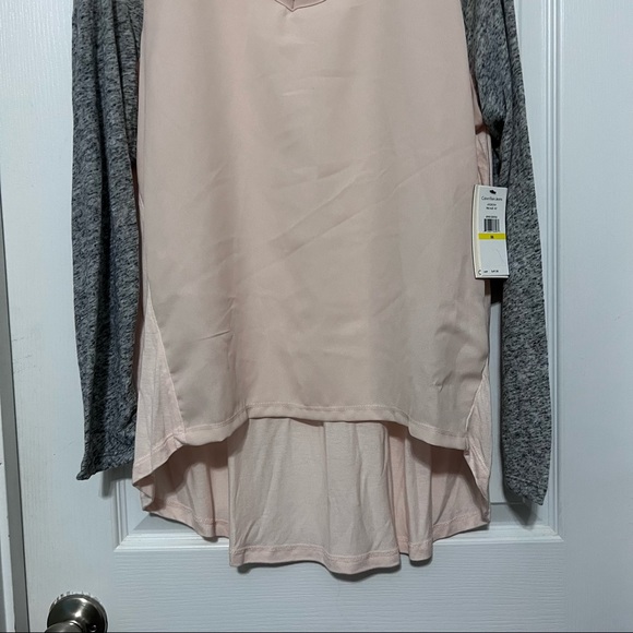 NWT Calvin Klein jeans pink and gray top. High low Size Medium - Picture 4 of 9